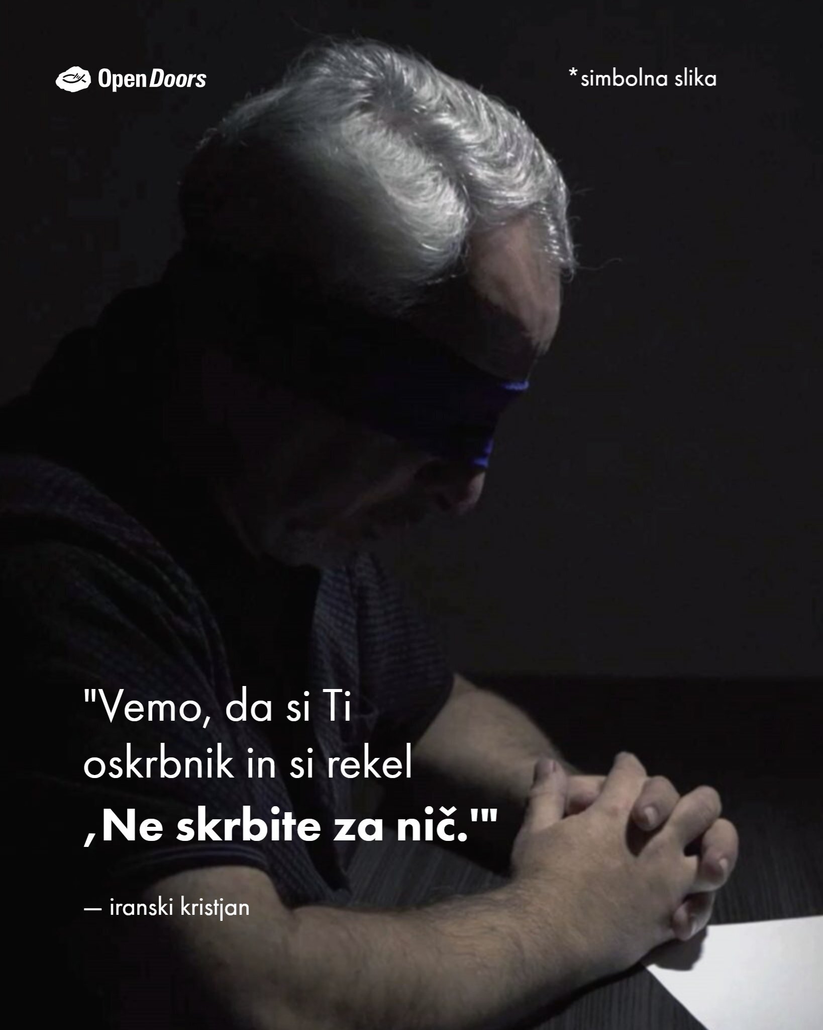Iranski kristjan: Bog je oskrbnik