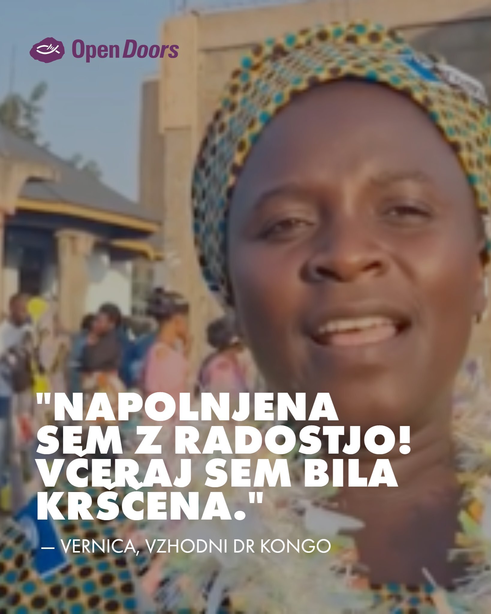 Krščena vernica iz DR Konga