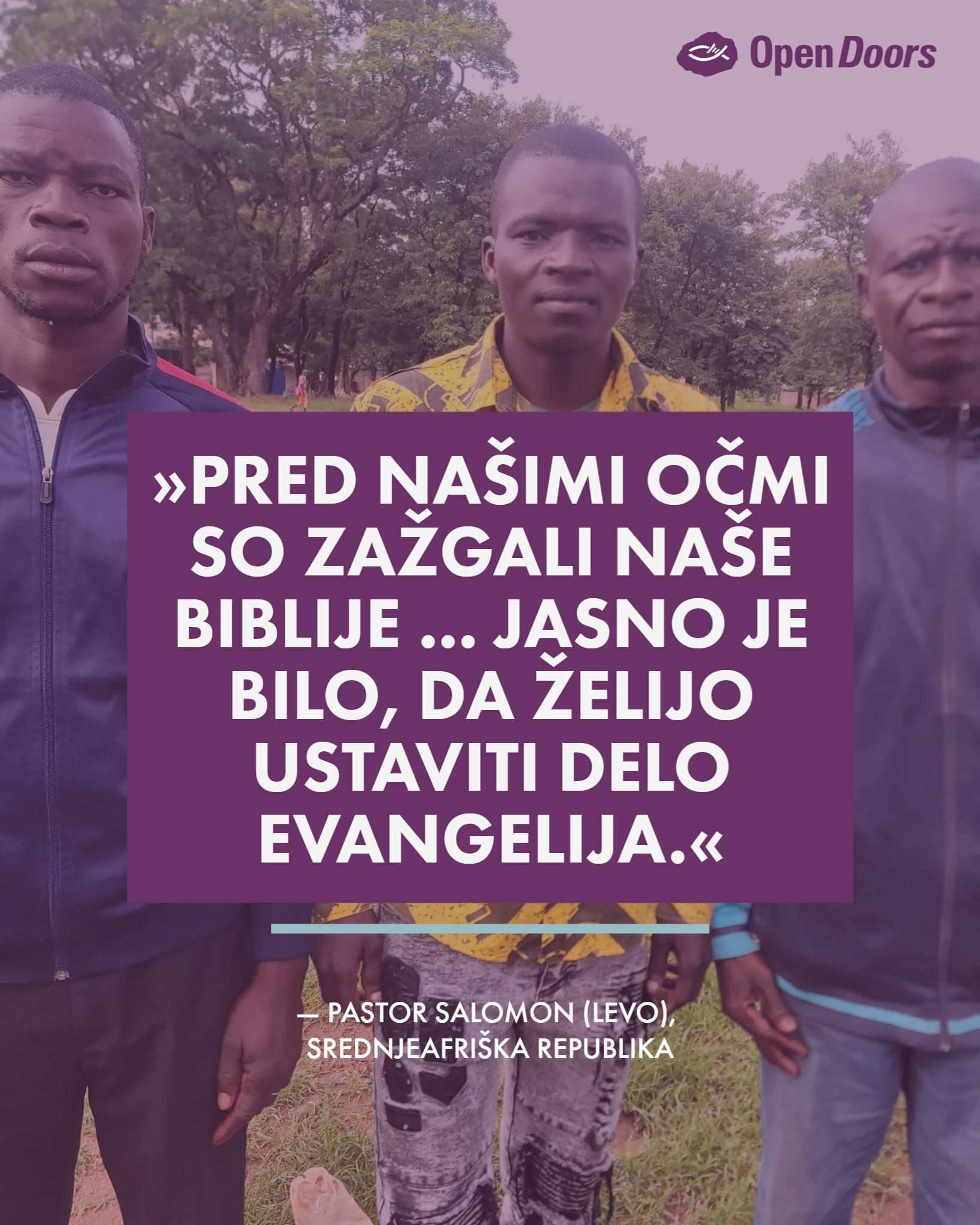 Srednjeafriška republika: Prošnja pastorja Salomona globalni Cerkvi