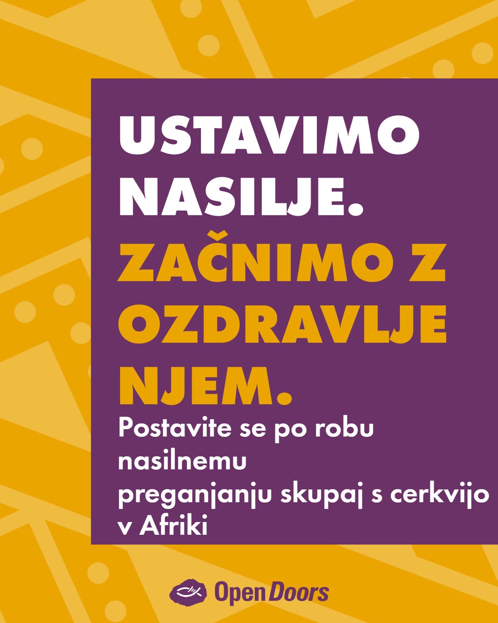 Ustavimo nasilje, začnimo z ozdravljenjem