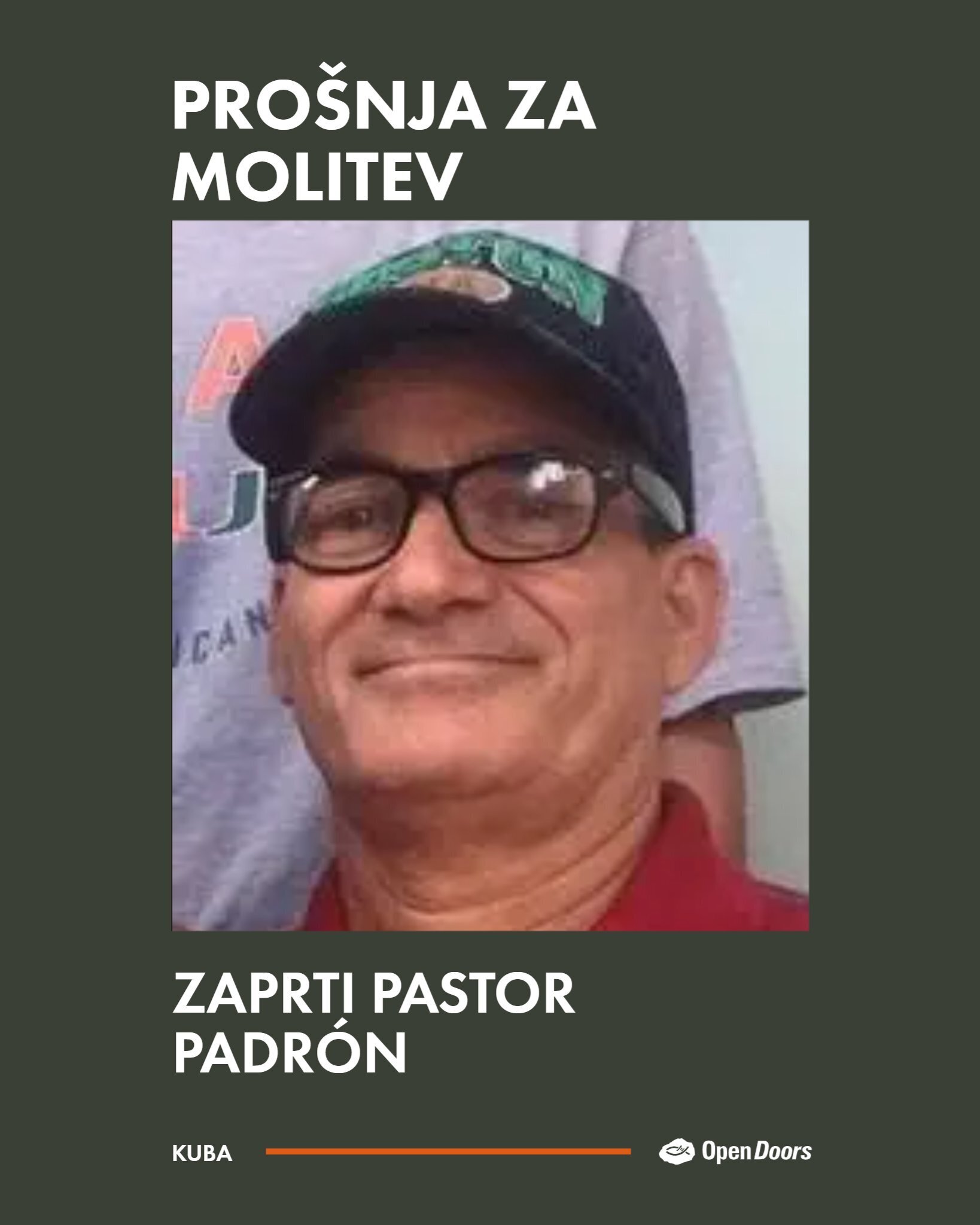 Molite za zaprtega pastorja Padróna na Kubi