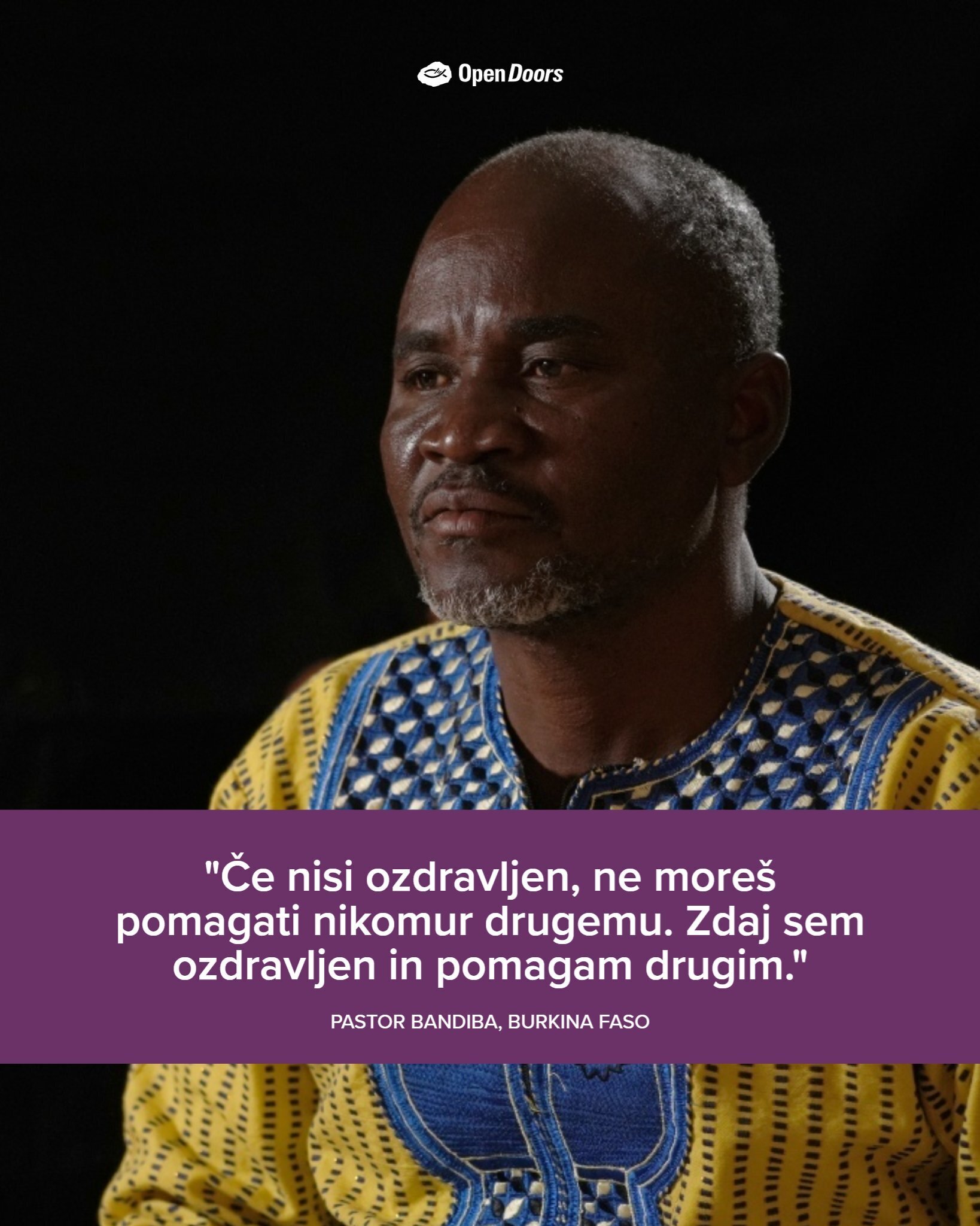 Pastor Bandiba najde ozdravljenje po nasilju v Burkini Faso