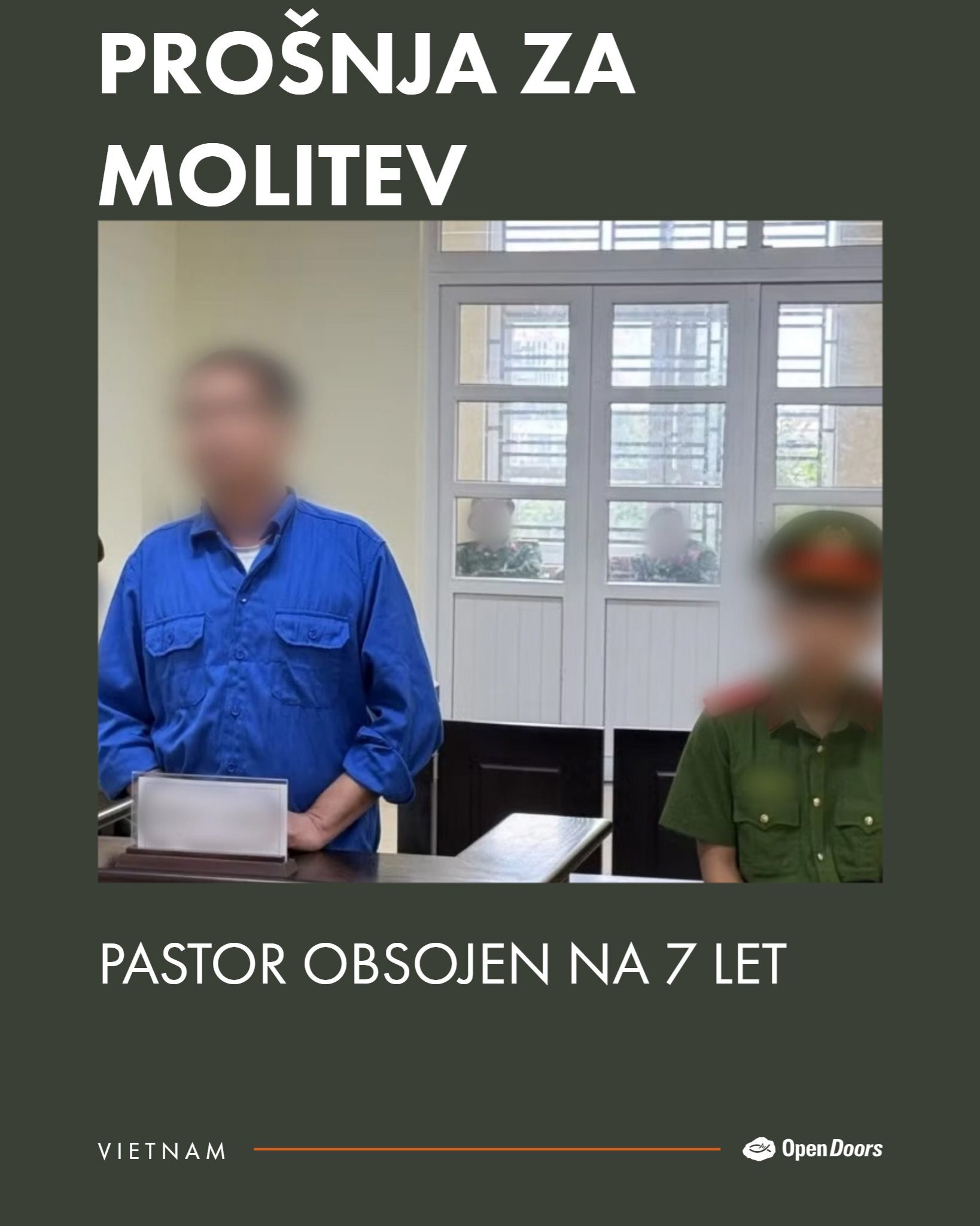 Vietnamski pastor obsojen na več kot sedem let za zagovarjanje vere