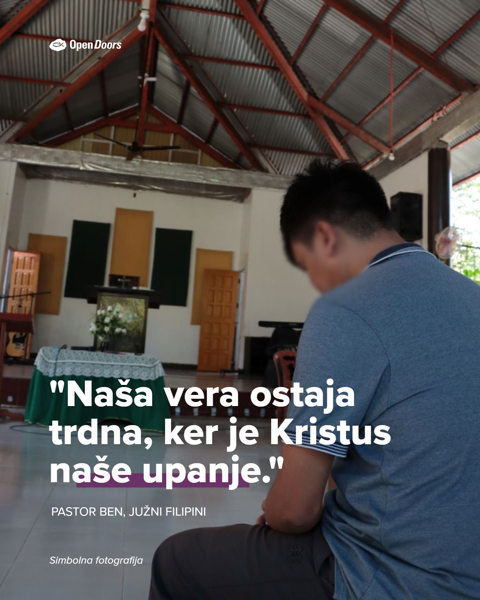 Cerkev pastorja Bena na Filipinih ostaja trdna v veri kljub grožnjam