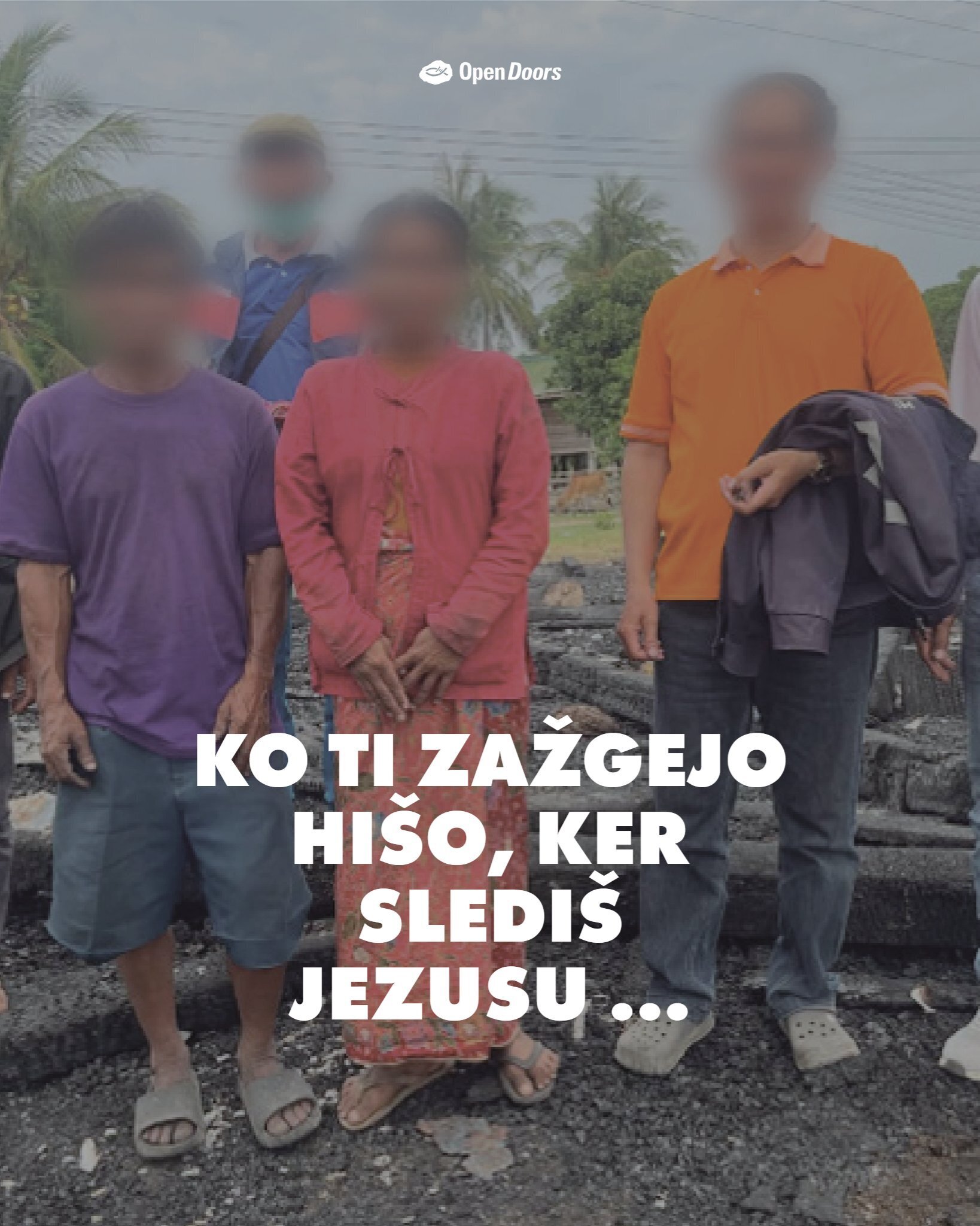 Družina v Laosu kljub požigu doma zavrača odpoved veri