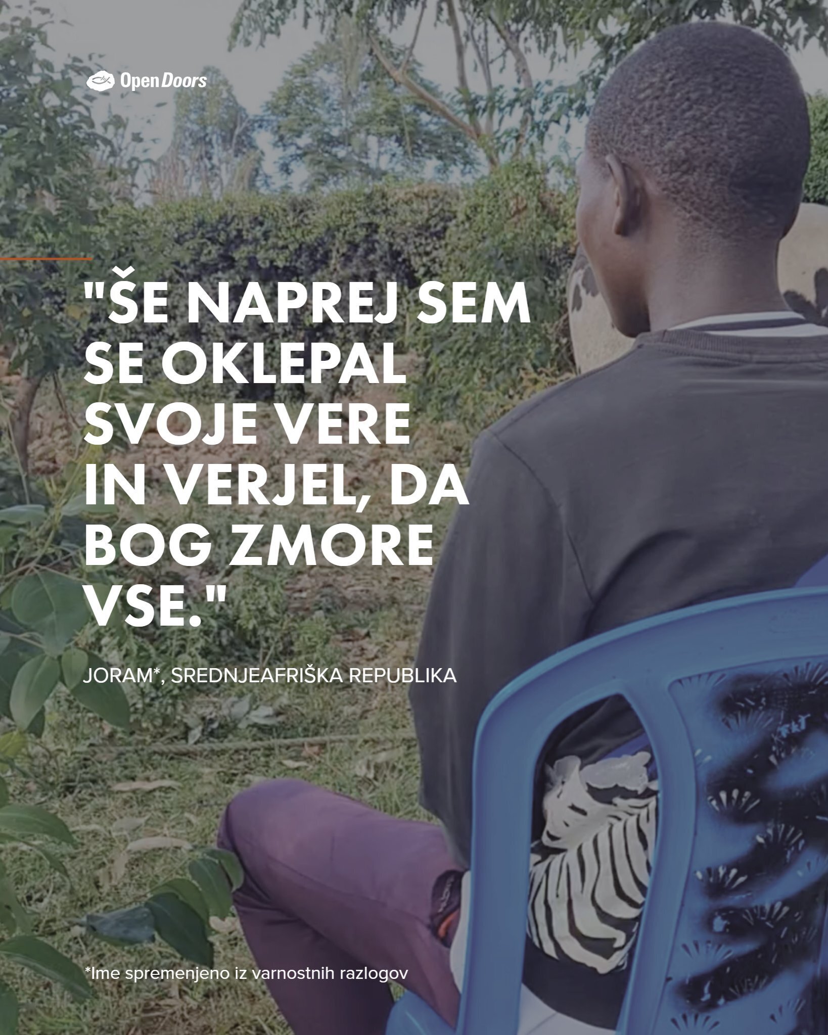 Mlad vernik v Srednjeafriški republiki kljub preganjanju ostaja trden