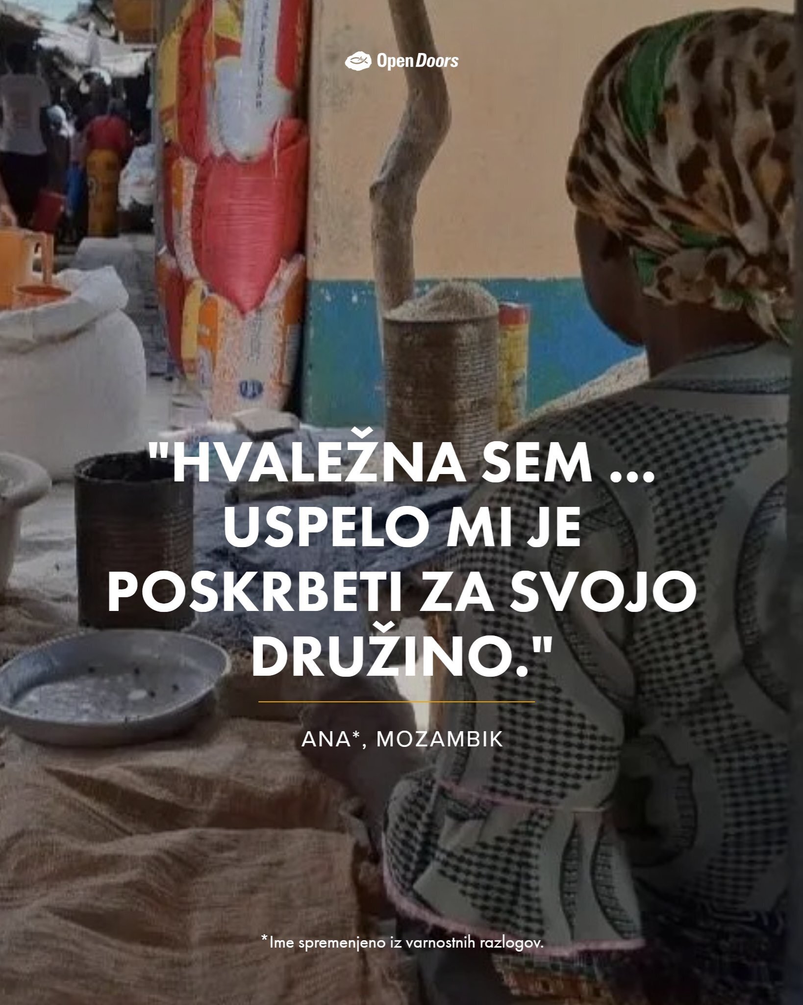 Podpora pomaga Ani v Mozambiku skrbeti za svojo družino kljub izzivom